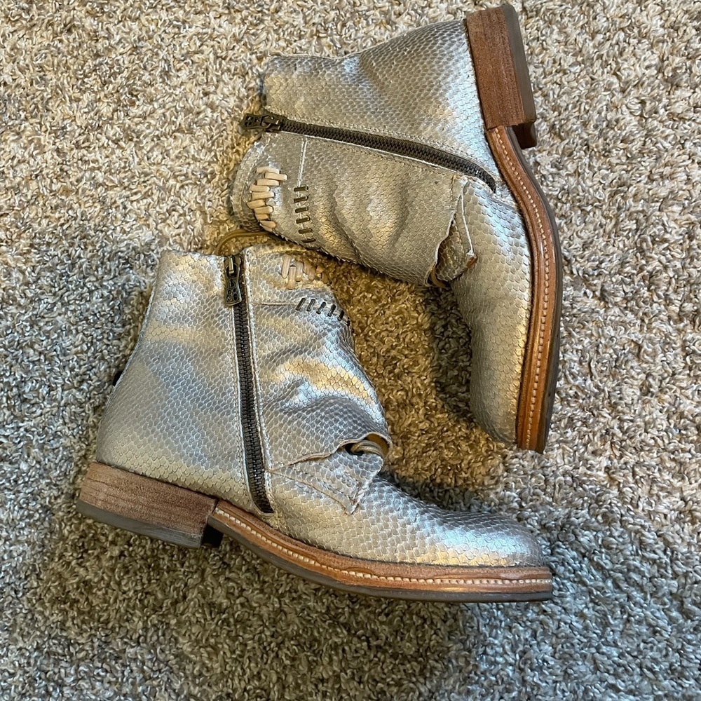 A.S.98 Riverbed Combat Boots Metallic Size 37 us size 6.5/7 - Picture 4 of 12